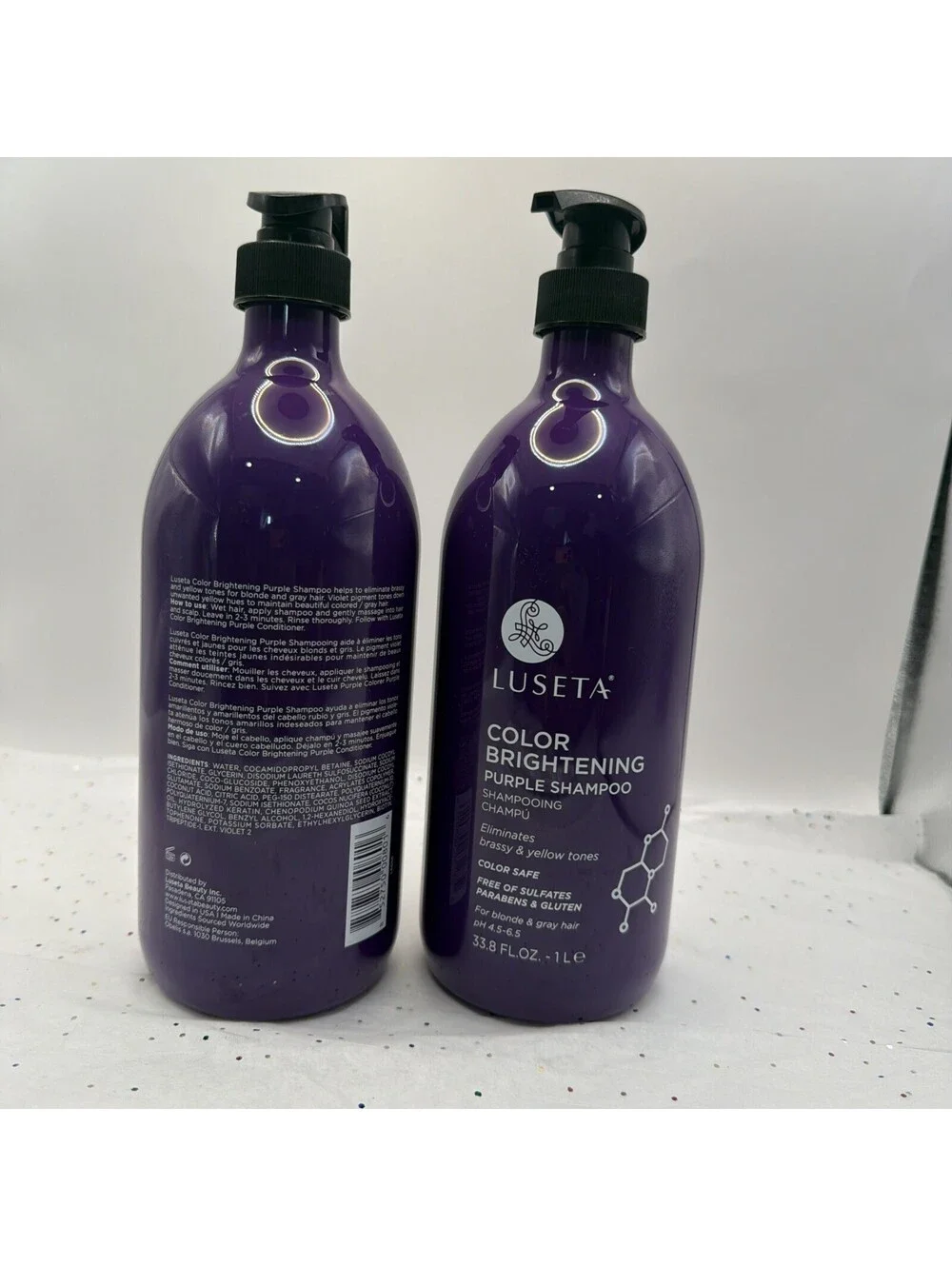 Luseta Purple Shampoo & Conditioner Duo Set 33.8oz Blonde Toning Hair Care NEW